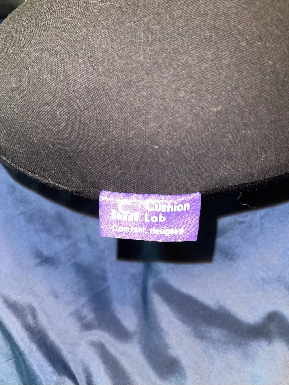 Cushion Lab - Black Ergonomic Memory Foam Lumbar Cushion - Home Comfort
